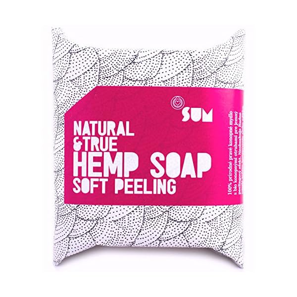 Hemp Soap - 2 Pack - Fully Biodegradable inc. Packaging - SUM Natural & True with 30% Hemp Seed Oil - Soft Peeling