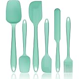 Silicone Spatula Set, G.a HOMEFAVOR Heat-Resistant Spatula - One Piece Seamless Design, Rubber Spatula Non-Stick for Cooking,