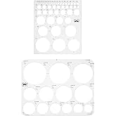 Mr. Pen- Circle Template, 2 pcs, Large and Small Size, Circle Stencil | Circle Ruler, Circle Templates for Drafting, Circle Template for Drawing, Circle Tracers for Drawing, Circle Tracer