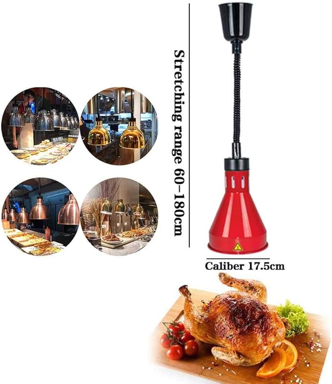 Commercial Light Heating Lamp with Large Lampshade 25 cm, Food Heat