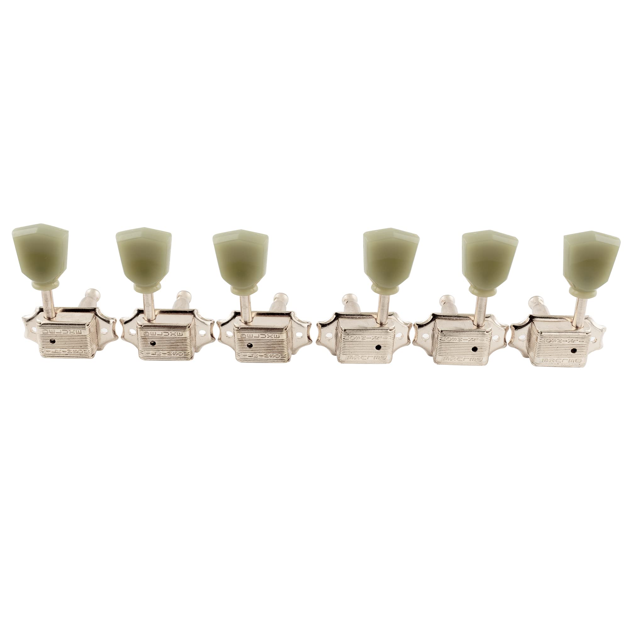 Wilkinson Deluxe WJ44 3L3R Vintage Guitar Tuners Machine Heads Keystone Style Tuning Pegs Keys for Epiphone Les Paul SG Electric or Acoustic Guitar,Nickel