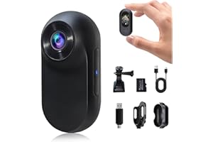 Mini Body Camera 1080P, Helmet Sports Camera with Built in 32GB Memory Card, Thumb Action Cam, Body Cam for Work, Cycling, Sp