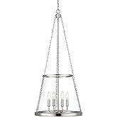 Z-Lite 341P18-PN Prescott Pendant, 4-Light 240 Total Watts, Polished Nickel
