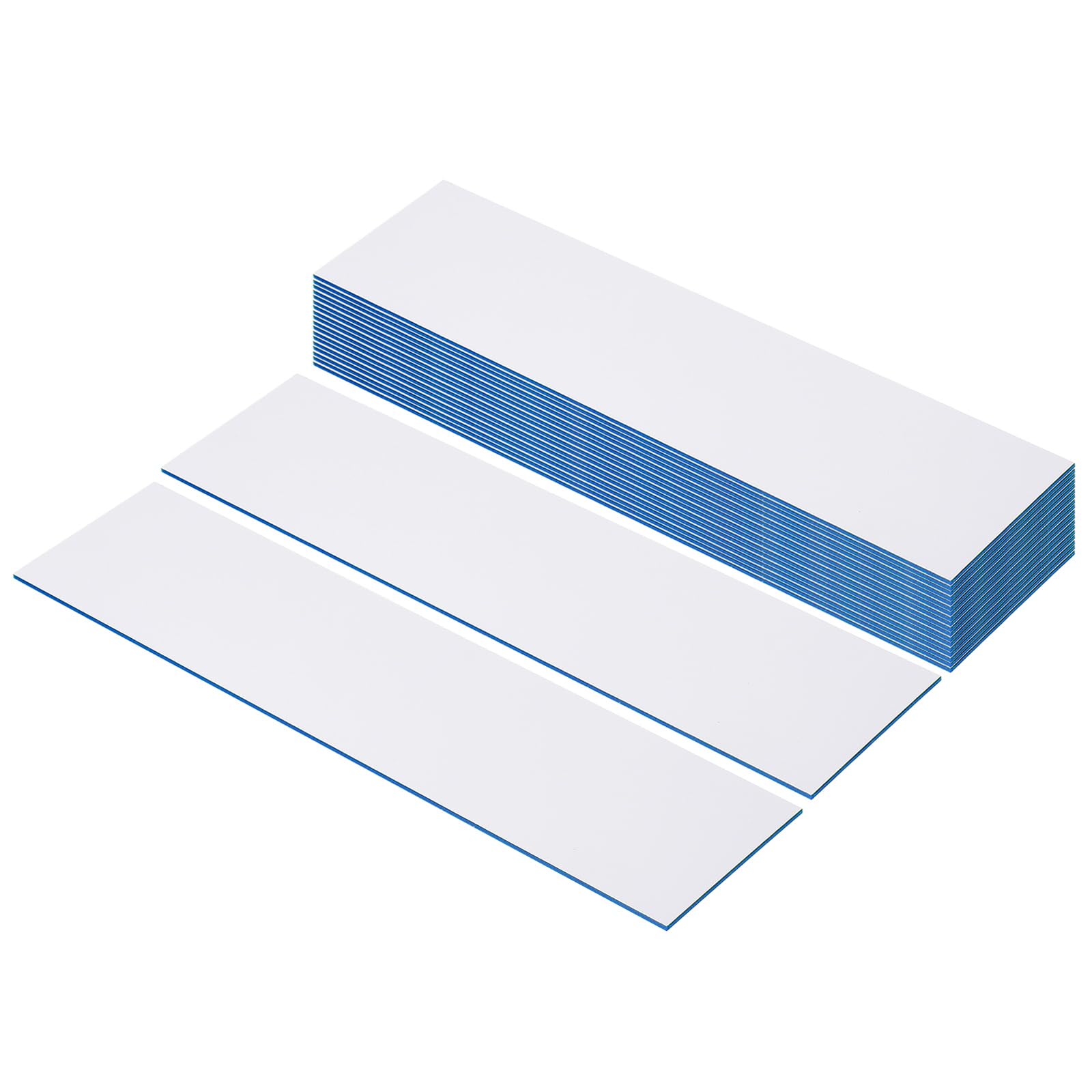 PATIKIL 8"x2" Blank Name Plates, 20 Pack Custom Engraved Name Plate Rectangle Laser Engraving Blanks for Personalized Nameplates Office Door DIY Painting Supplies, White, Blue