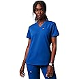 Fabletics Women's Vital 1-Pocket Scrub Top - MotionTech, Wrinkle-Resist, Chest Pocket, Anti-Shrink, Semi-Slim Fit