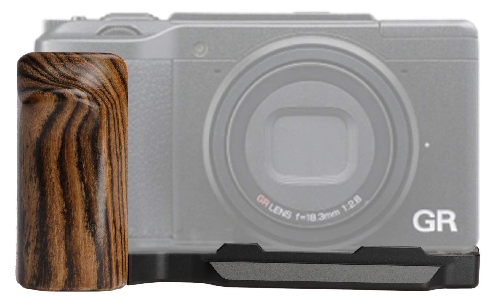 WEPOTO GR GRII Handgrip L-Shape Grip with Quick Release Plate for Arca,Wood Side Handle,compatible with Ricoh GR GRII Cameras -GP-GR2-M