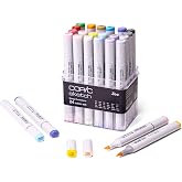 Copic Sketch 24-Color Alcohol Markers Set, Dual Tip Art Marker for Adults &amp; Teens, Blendable Ink for Coloring, Drawing &amp; Manga Illustration &ndash; Professional Quality Creative Collection