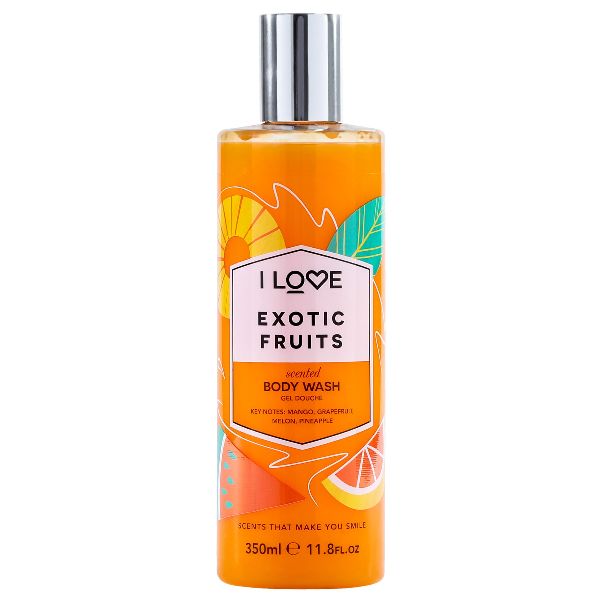 I Love Signature Exotic Fruits Scented Body Wash, Rich & Creamy Foam Which Contains Natural Fruit Extracts, Cruelty-Free & Vegan-Friendly - 350ml