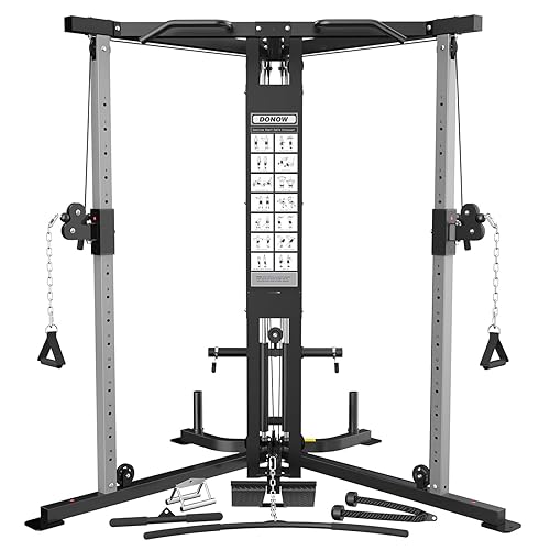 DONOW Cable Crossover Machine, Cable Fly Machine Home Gym System