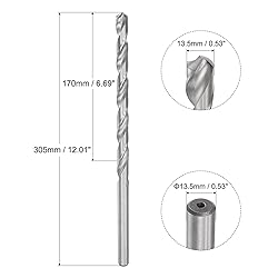 uxcell 13.5mm Twist Drill Bits, High-Speed Steel