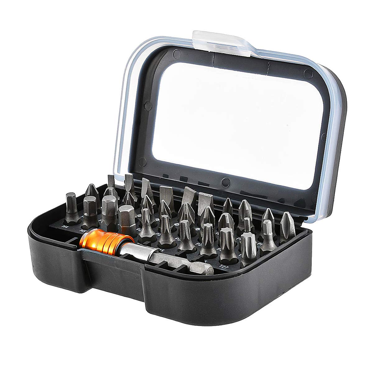 KATUR 31Pcs Impact Ready Screwdriver Bit Set Kit with Strong Magnetic Including 30Pcs Screwdriver Bits and One Quick Release Chuck