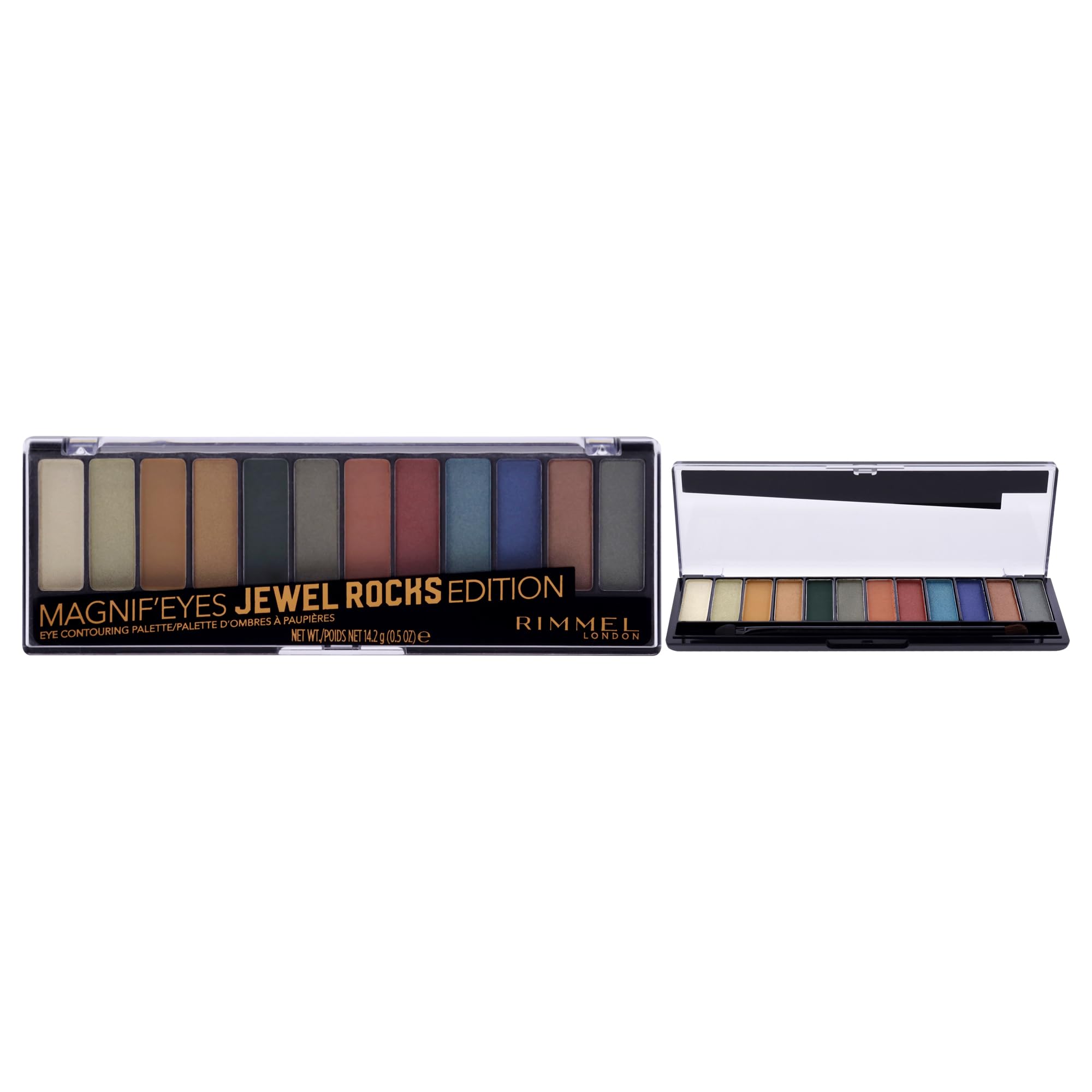 Rimmel London Magnif Eyes Contouring Palette - 009 Jewel Rocks For Women 0.5 oz Eye Shadow