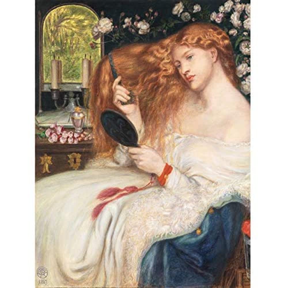 Artery8 Rossetti Lady Lilith Painting Art Print Canvas Premium Wall Decor Poster Mural