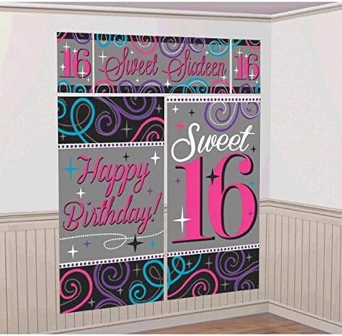 Amazon Com Sweet Sixteen Celebration Birthday Party Scene Setters