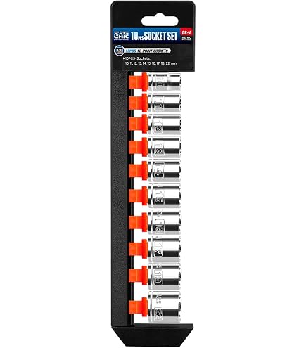 VÄRMA 13-Piece 3/8" Drive Socket Set - Metric 6-Point Sockets 8-24mm With Storage Rail - View #10