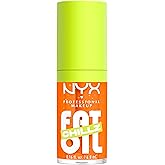 NYX PROFESSIONAL MAKEUP Fat Oil Chillz, Moisturizing, Shiny and Vegan Tinted Lip Gloss - Citrus Chiller (Sheer Orange)