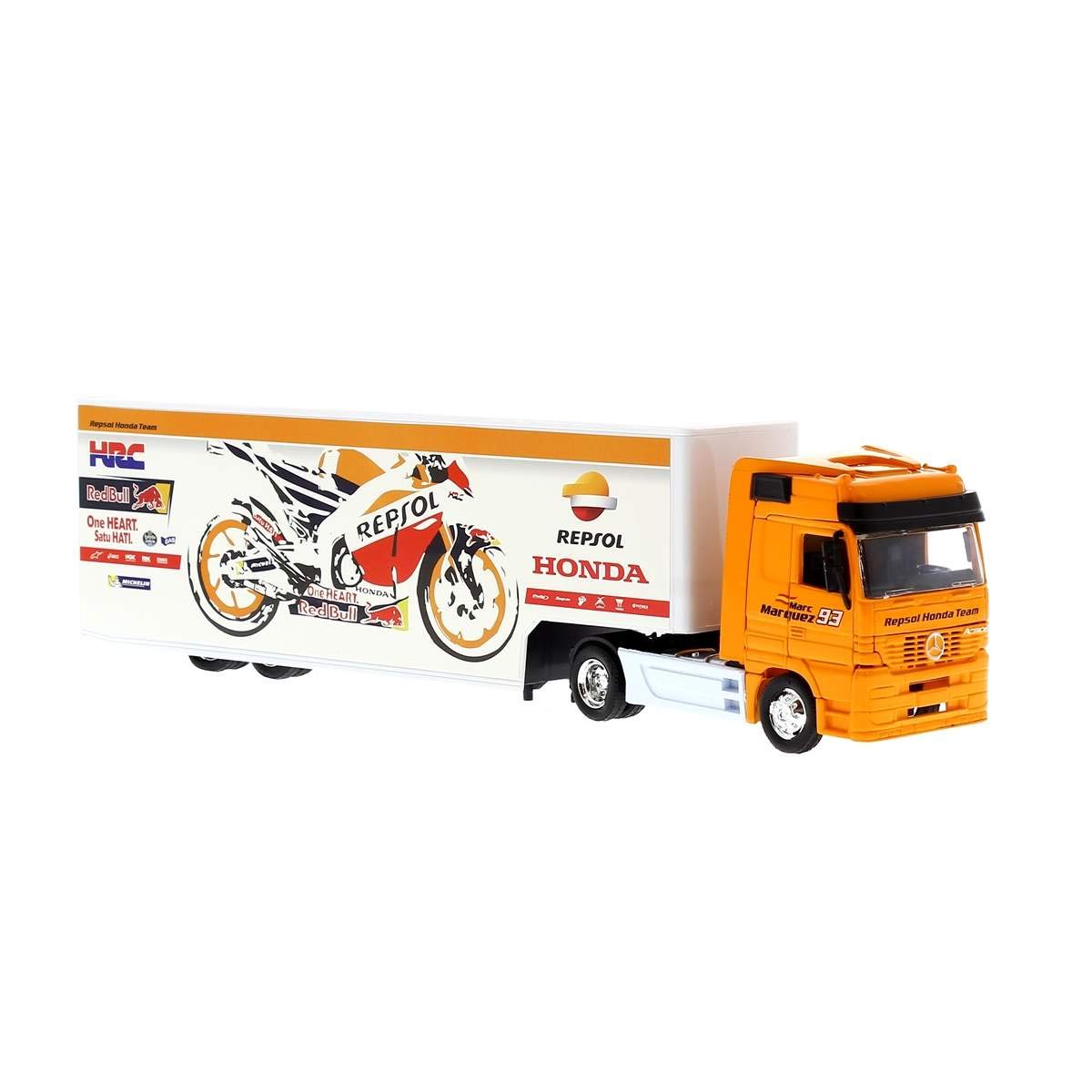 New Ray Camion Repsol Honda Truck 2017 1/43°-15883 Mercedes-Benz Toy, Multi-Coloured