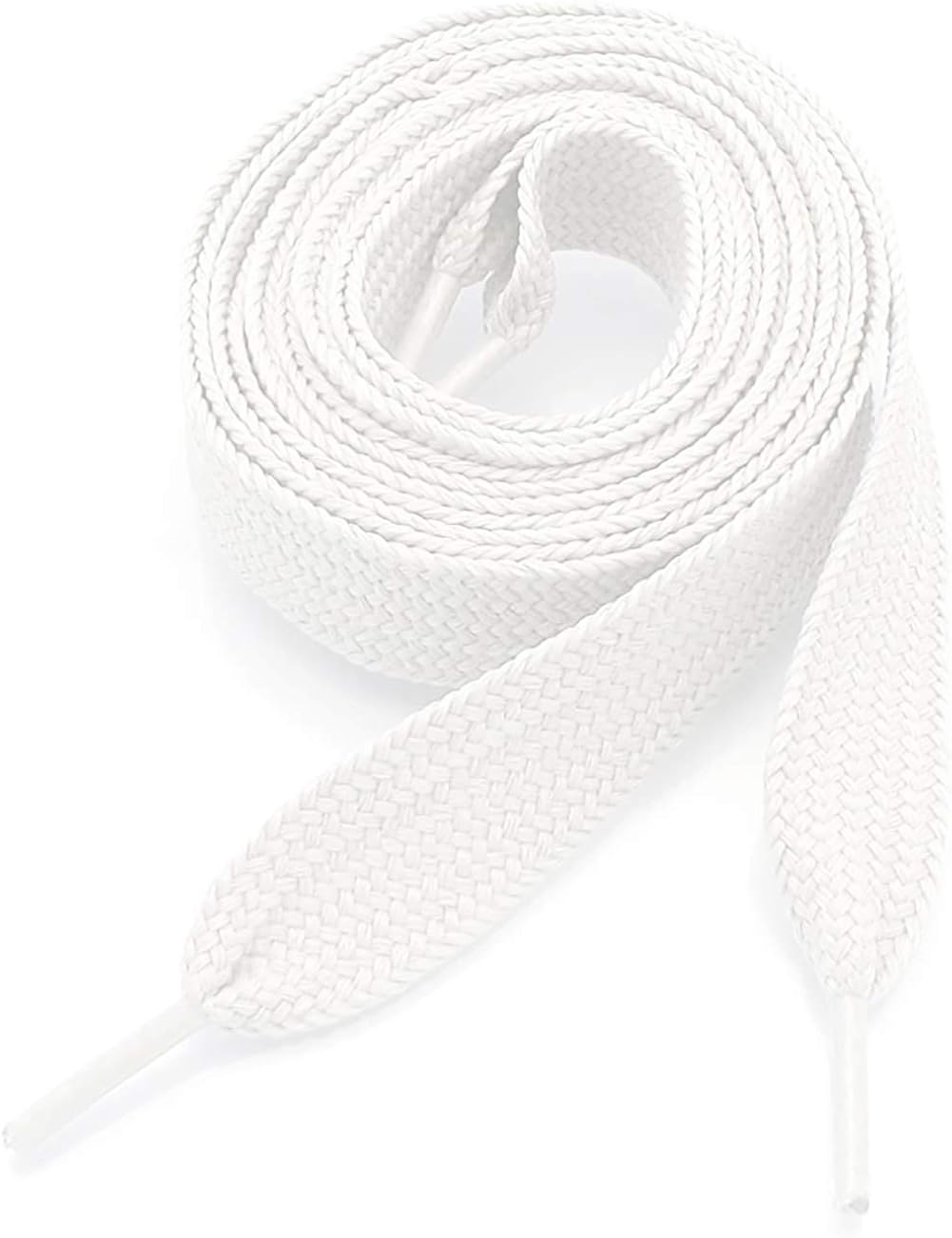Thick Flat 3/4" Wide Shoelaces Solid Color for All Shoe Types (White): Shoes