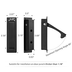 Malimali Pocket Door Lock and Edge Pull Set, Pocket