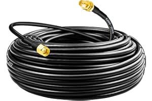 Boobrie SMA Coaxial Cable Upgraded 49.2Ft SMA Male to SMA Female Coax Cable LMR200 Equivalent SMA WiFi Extension Low Loss for WiFi Router, 3G 4G 5G LTE Antenna, Better Than RG58
