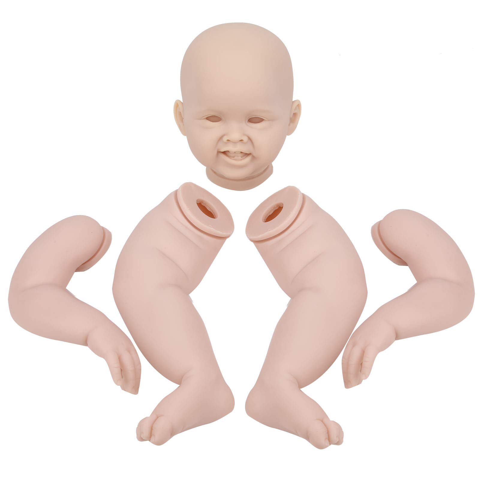 Baby Doll, 28inch Simulation Doll Body Parts Creative Doll Mould Unpainted DIY Silicone Doll Kit (Wh