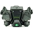 DERELOAS Punk Mask - Techwear & Futuristic Halloween Mask with Light, Role-playing Costume for Anime Cosplay & Party