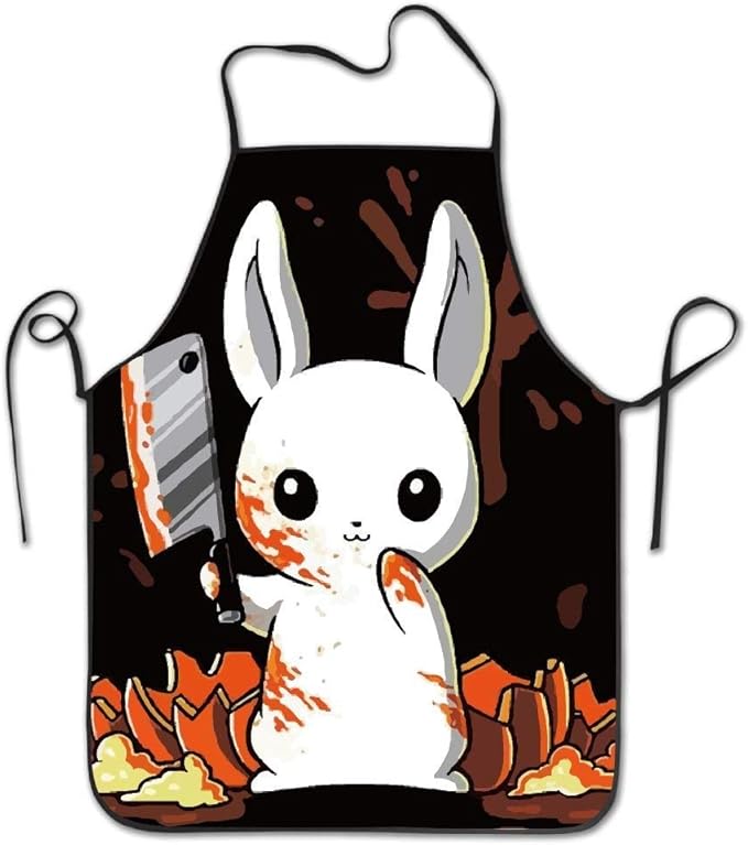 Novelty Rabbit Killer Unisex Kitchen Chef Apron Chef Apron for