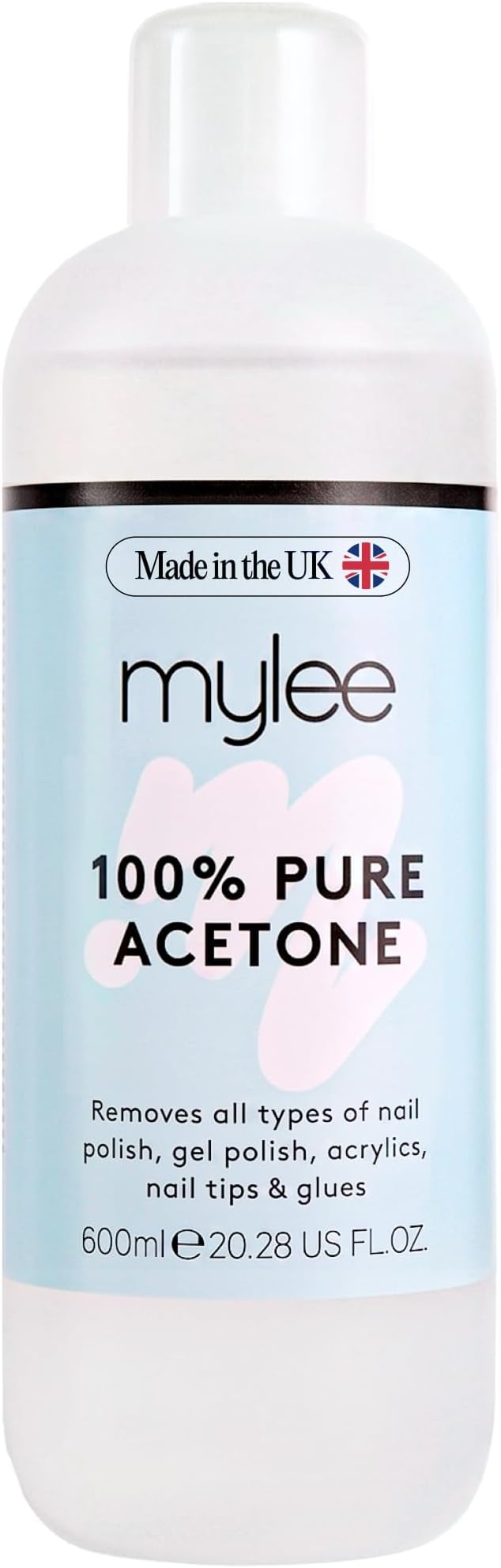Mylee 100% Pure Acetone Gel Nail Polish Remover 600ml