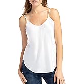 Fishers Finery Women's 100% Pure Mulberry Silk Camisole with Adjustable Straps - Improved FIT