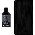 Littlefair's Wood Stain Water Based - 8.5oz/250ml - Indoor Furniture Stain - Light & Dark Finishes - Special Non Toxic & Eco Friendly Formula - Wood Stain for Crafts - Color: Black Black