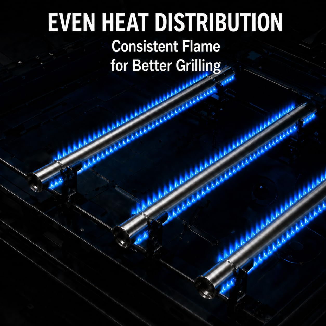 Uniflasy 31cm bis 45cm Universal Gasgrill Brenner Ersatzteile für Landmann, Enders, Tepro, Taino, Campingaz, Outback, Barbecook und Andere Grills, Verstellbarer Edelstahl Brenner Zubehör, 3 Stück 5