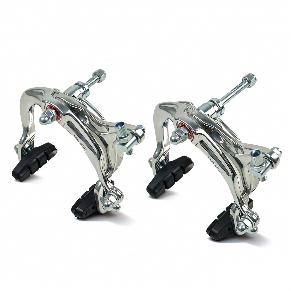 CYSKY Bike Brake, Bicycle C-Type Brakes Calipers, Aluminum Alloy Front & Rear Side Pull, Long Arm Pliers Brake Set for Road Bike, Folding Bike (Silver)