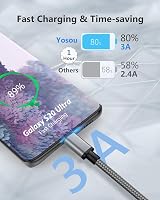Yosou USB C Charger Cable 1M 2 Pack Type C Fast Charging 3A Nylon Braided Lead view 2