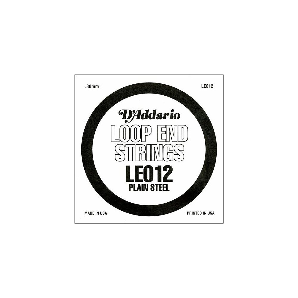 D'Addario .012 Plain Steel Loop End Single String — image 1