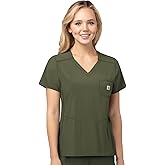 Carhartt Scrubs C12610 Women's Force® Cross-Flex Modern Fit Chest Pocke