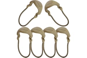 MAXPEDITION Positive Grip Zipper Pulls (Small, Tan) Pack of 6, Zipper Pull Replacement for Tactical Backpack, EDC Pouch, Bug Out Bag & Luggage, Sling Pull Tab, PZSTAN