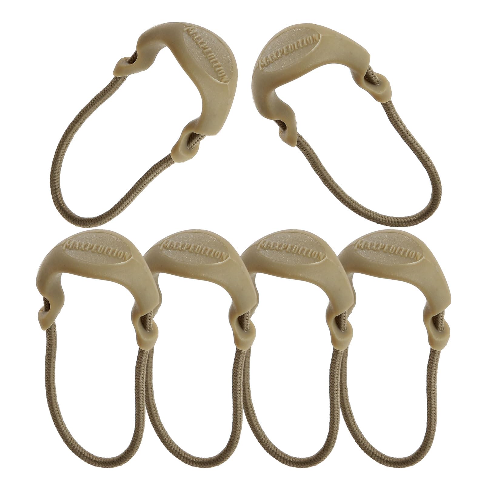 Maxpedition Small Zipper Pulls Pack Of 6 Luggage Tag, 2 cm, Tan