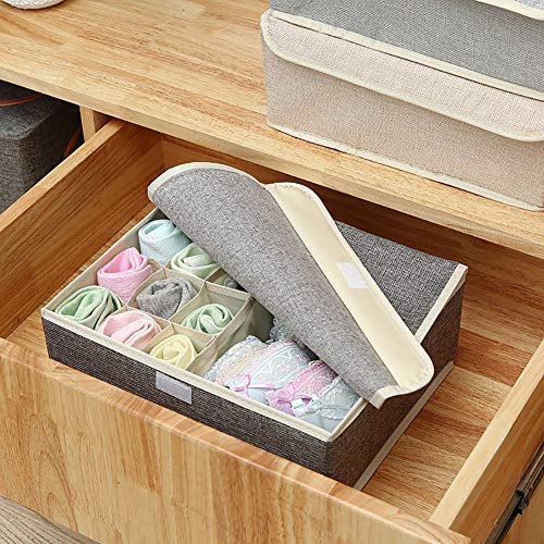 heaven2017 Multi-Slot Bra Underwear Socks Clothes Folding Storage Organizer Box Container Coffee - Thumbnail 5