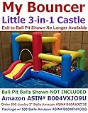 Perfect Size for Indoor Use - My Bouncer 3-in-1 Little Castle Bounce 118