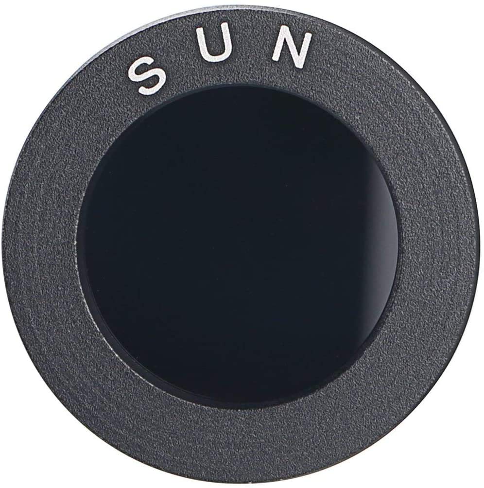 POFET Astronomical Telescope Accessories 0.965" Black Sun Filters Full-aluminum Standard Thread for Astro Optics Eyepiece