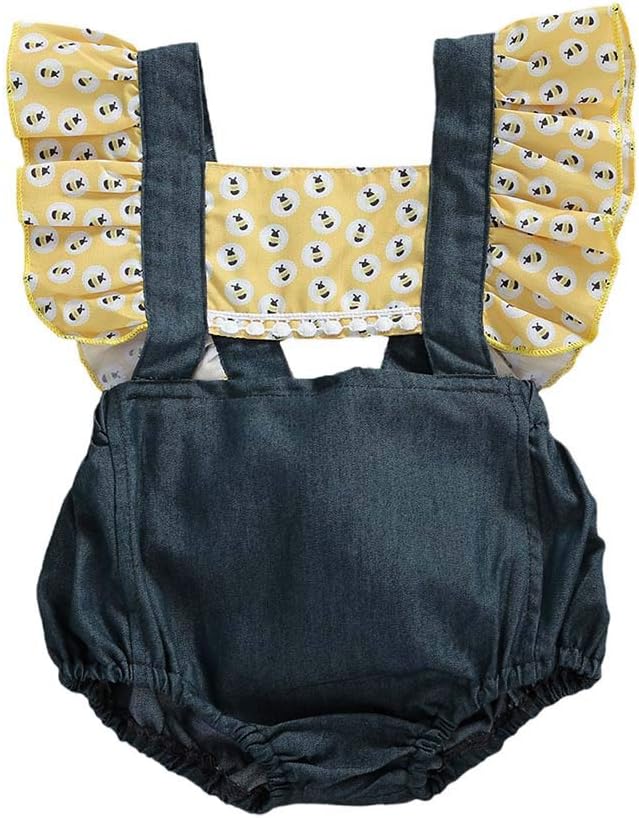 Newborn Baby Girl Romper Jumpsuit Bodysuit Tutu Lace Dress Summer Clothes Outfit with Headband 0-24M