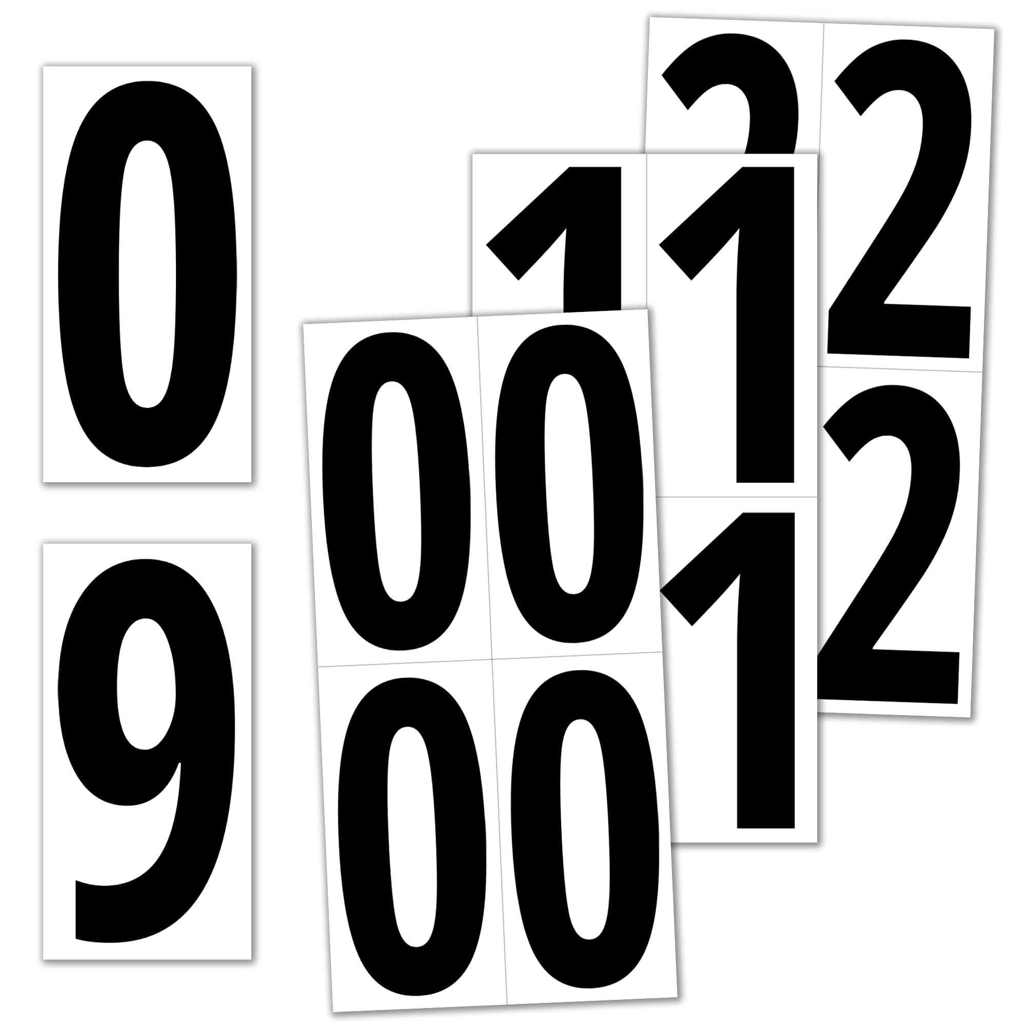 40 Pieces, 150mm - Large Number Stickers, Waterproof Vinyl Stick On Numbers - Black Numbers — image 1