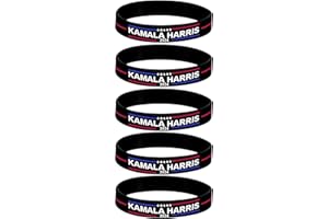 VULETO 5/10/20/50 Pcs Kamala Harris 2024 for President Campaign Rubber Bracelets Silicone Wristbands For Men Women