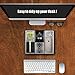 Leather Valet Tray for Men, Nightstand Organizer Dresser Catchall for Keys Phone Jewelry Watch Wallet(Black)