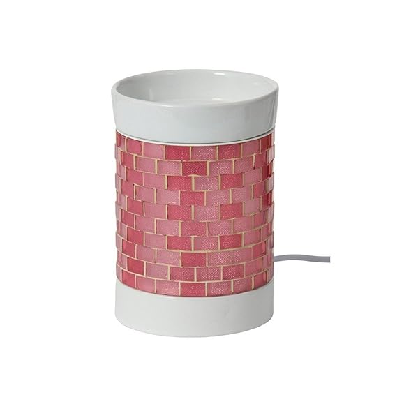 Yankee Candle Glitter Glow Electric Oil Burner, pink/white, 12.5 x 10 x