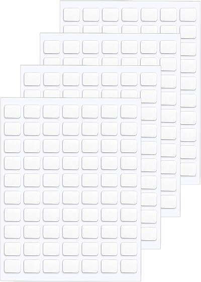 JANYUN 140 Pcs Double Sided Sticky Dots 8x10 mm Clear Removable Putty
