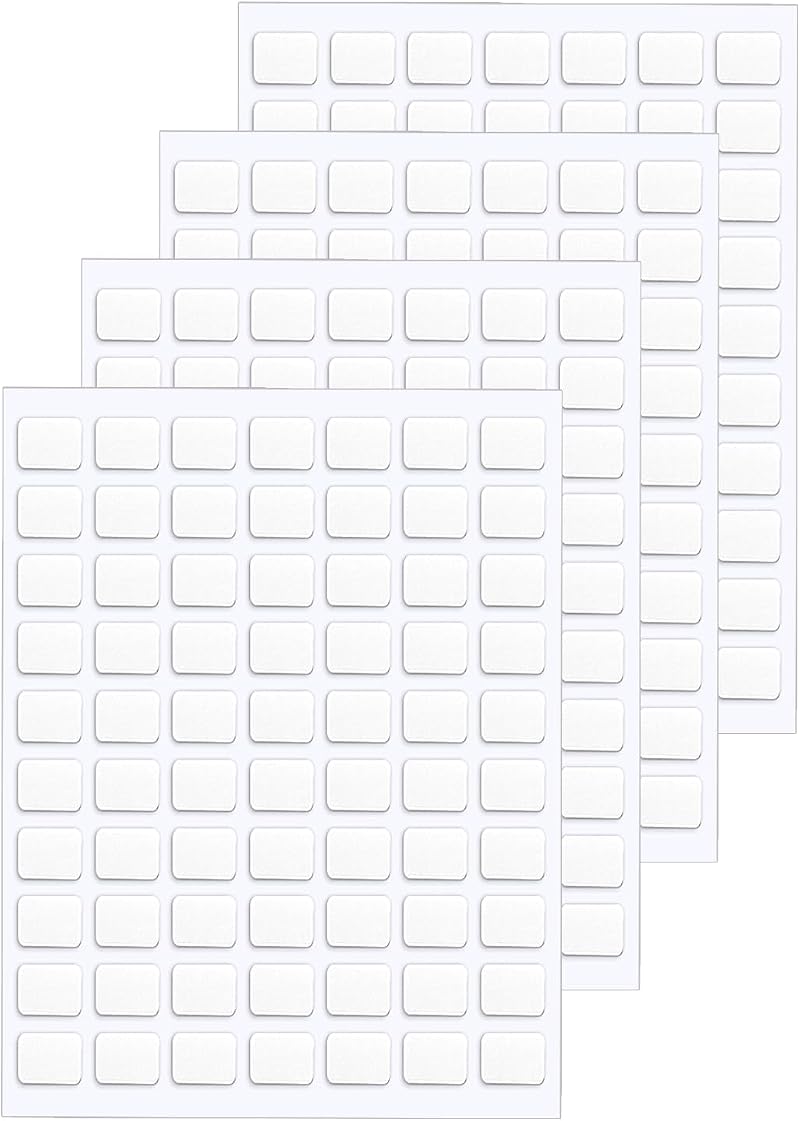 JANYUN 140 Pcs Double Sided Sticky Dots 8x10 mm Clear Removable Putty