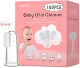 EASICUTI 102PCS Baby Tongue Cleaner Newborn Infant Toothbrush Gauze Gum Cleaner view 1