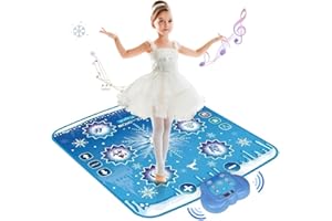 Humzo Frozen Toys Dance Mat for Girls – Bluetooth Light-Up Musical Floor Mat with 4 New Game Modes, Adjustable Volume, 2025 New Gift for Girls Ages 3-12 Birthday & Christmas