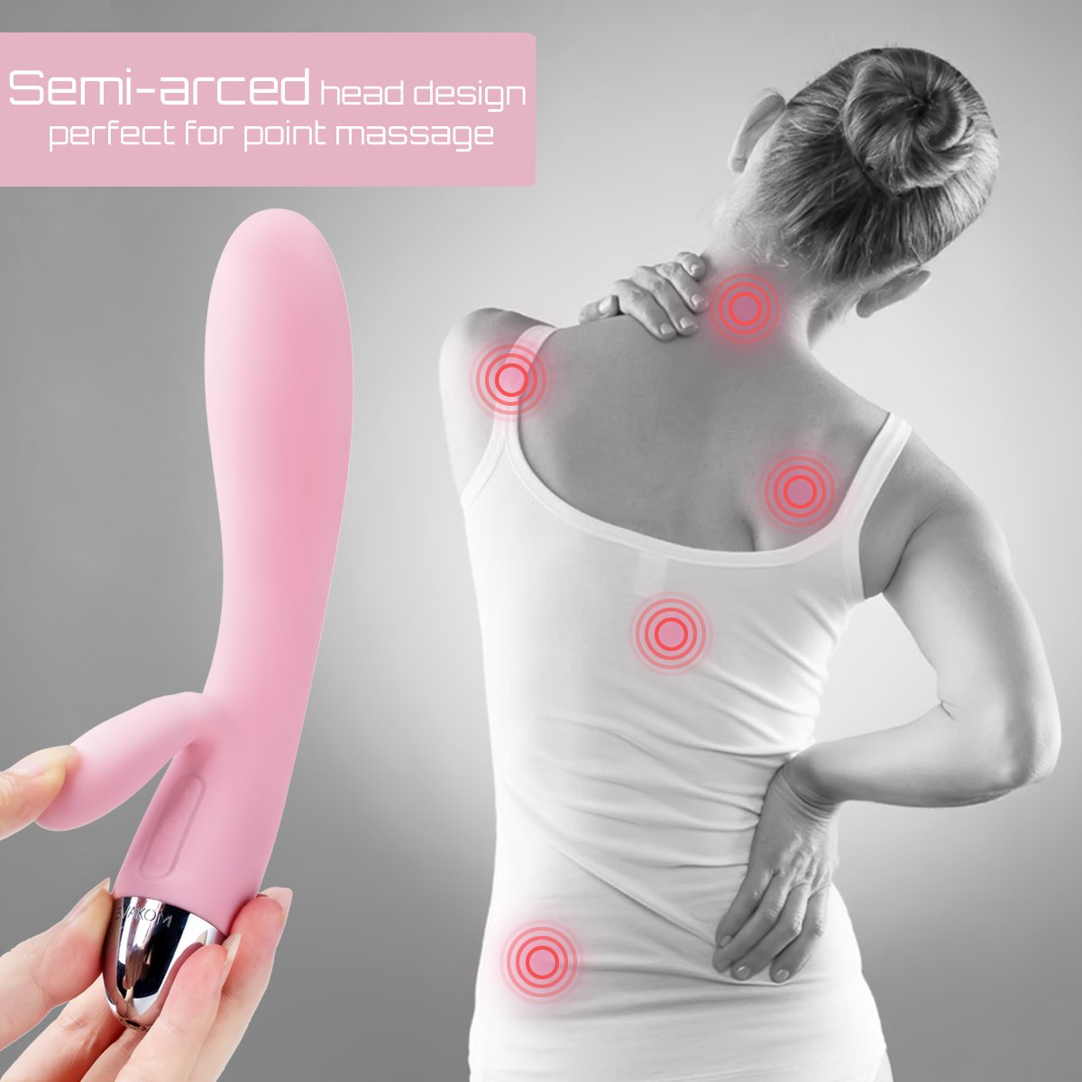 SVAKOM Cherry Rechargeable 100% Waterproof Rabbit G-spot Clitoral Vibrators with 6 vibration Modes Stimulators Dildos Wand Massagers for Women